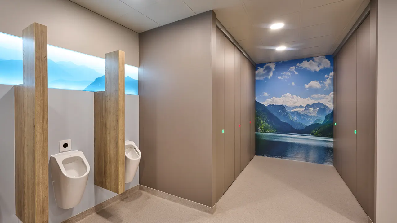 WC partition systems by Schäfer Trennwandsysteme